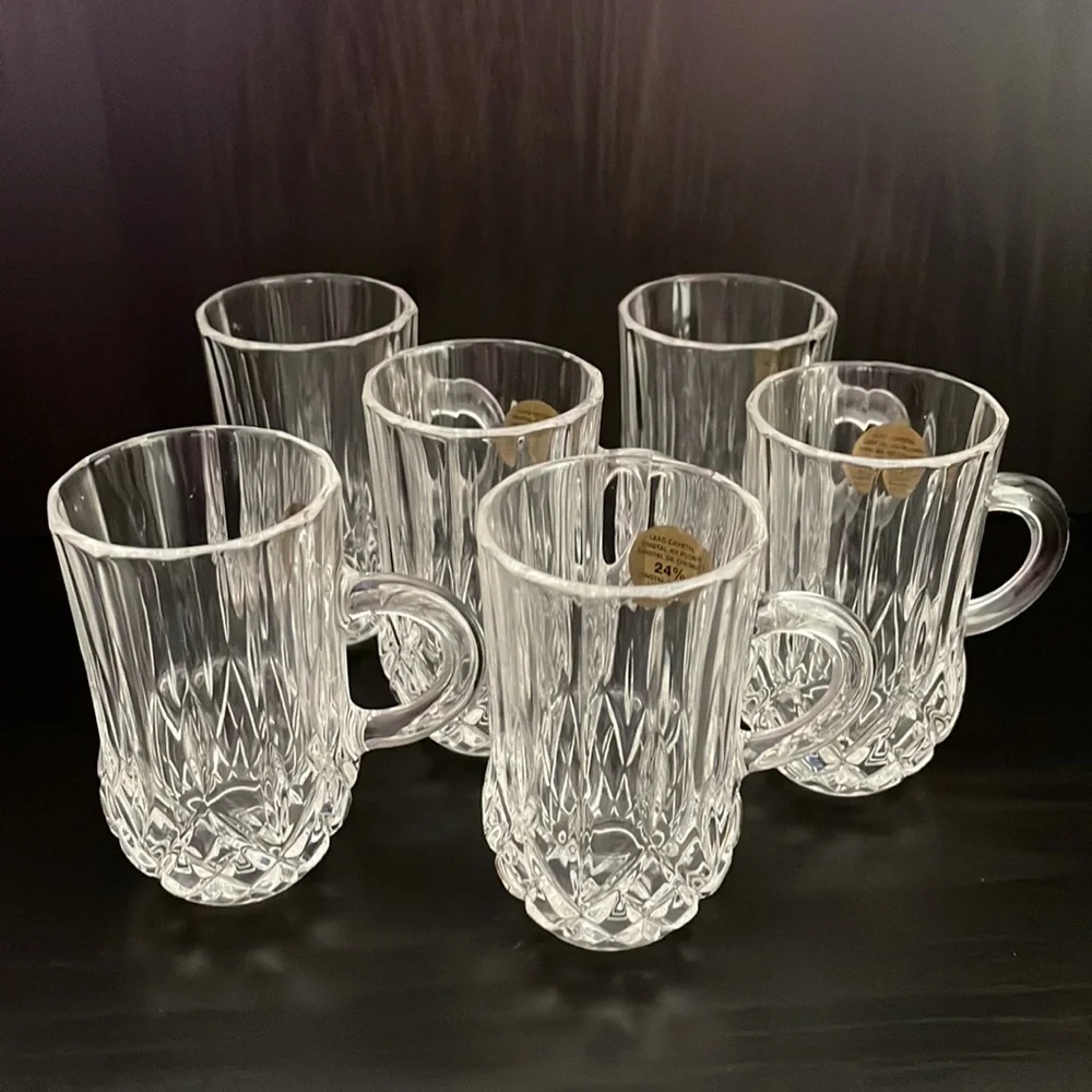 Royal Crystal Rock Cup and Saucer (Set of 6)